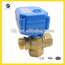 CWX-15Q dc12v 3 way T flow brass electric water valve for Irrigation system,cooling/heating system,Low voltage plumbing system